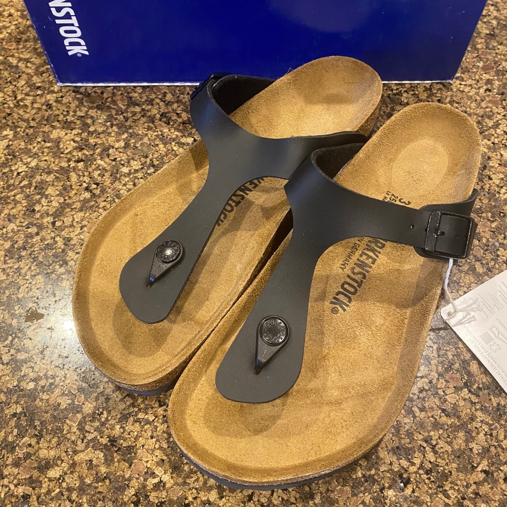 Birkenstock Gizeh BA EU39R Black P70 - Picture 1 of 5